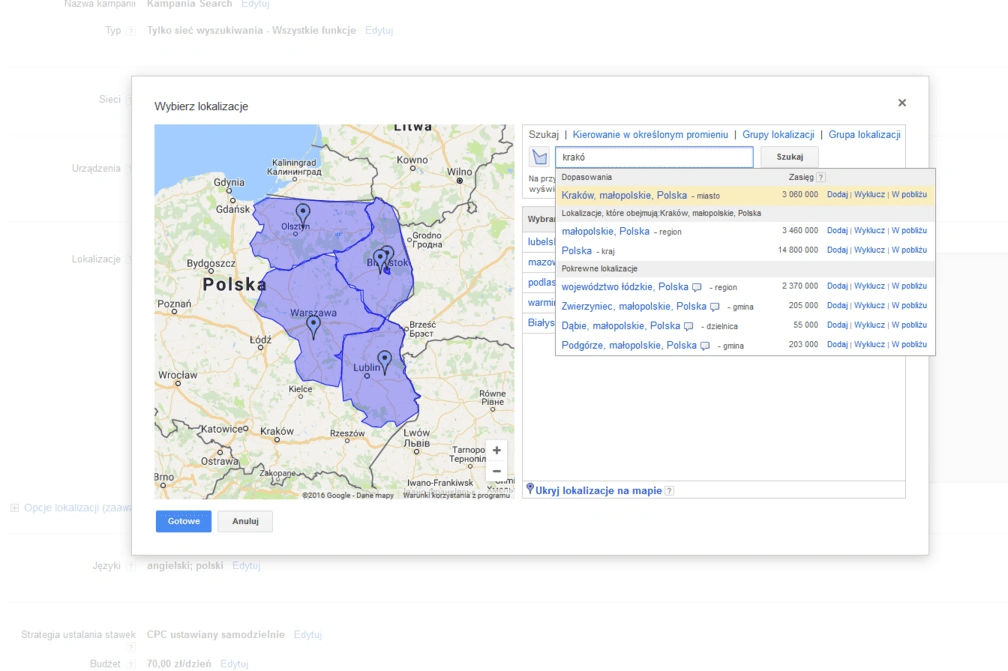 geotargetowanie google ads