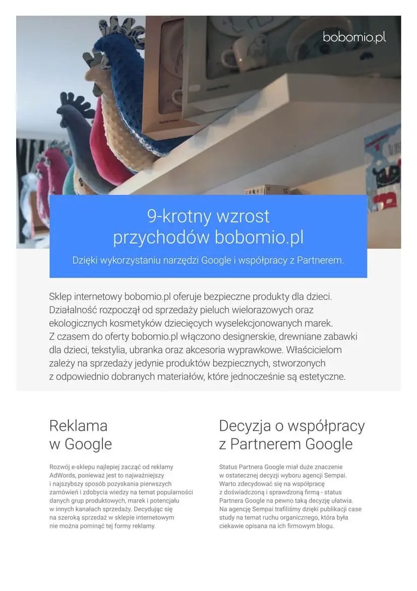 case study bobomio wzrosty podczas współpracy