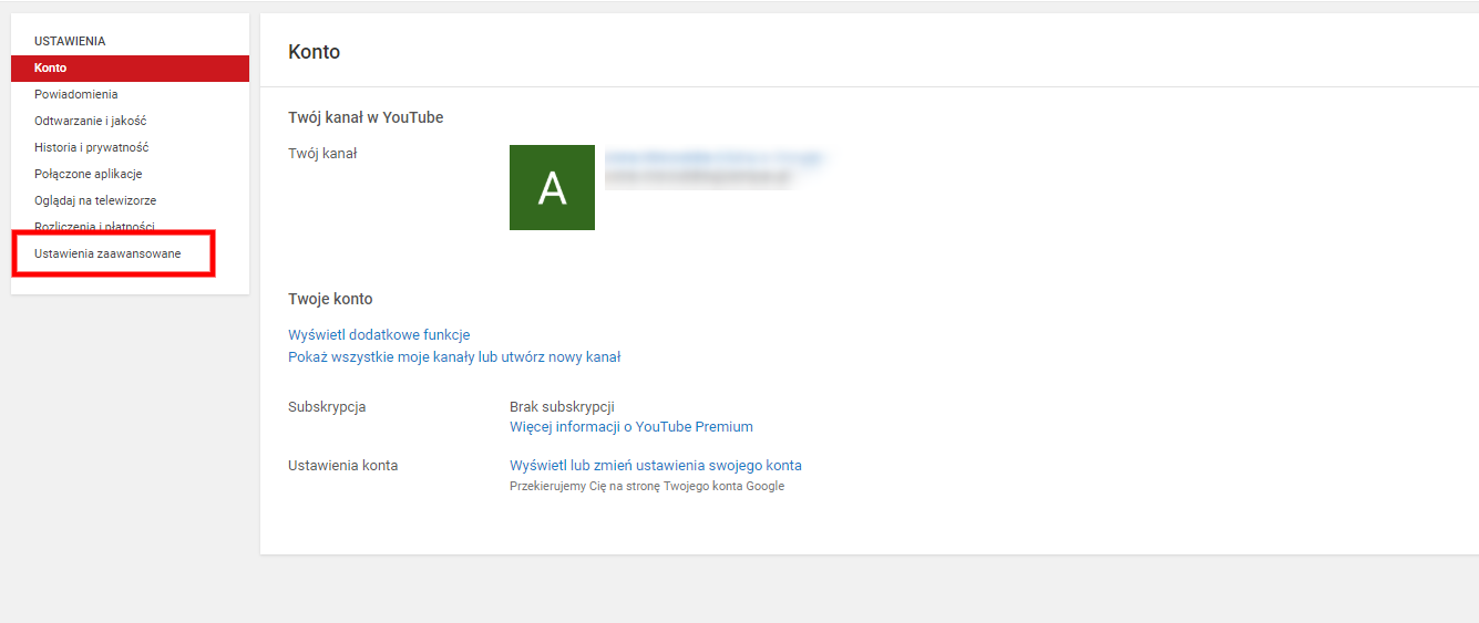 Przeniesienie kanału YT na konto marki