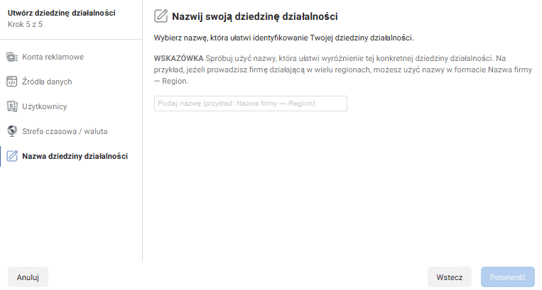 Facebook attribution konfiguracja 5