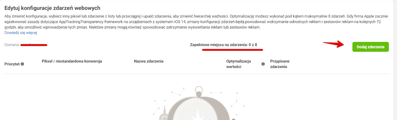 iOS 14 konfiguracja zdarzeń webowych 4