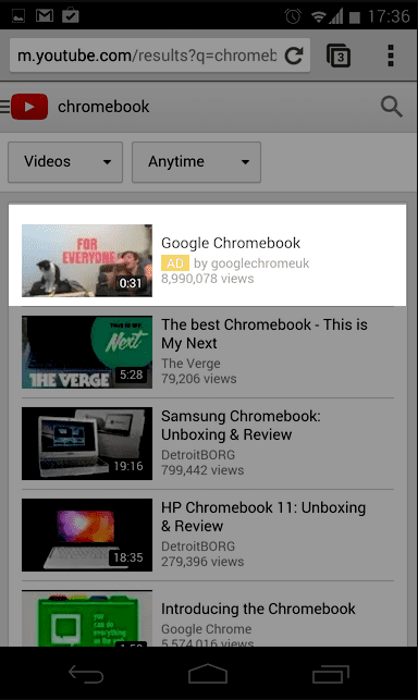 Metody kierowania reklam na YouTube - Discovery mobile