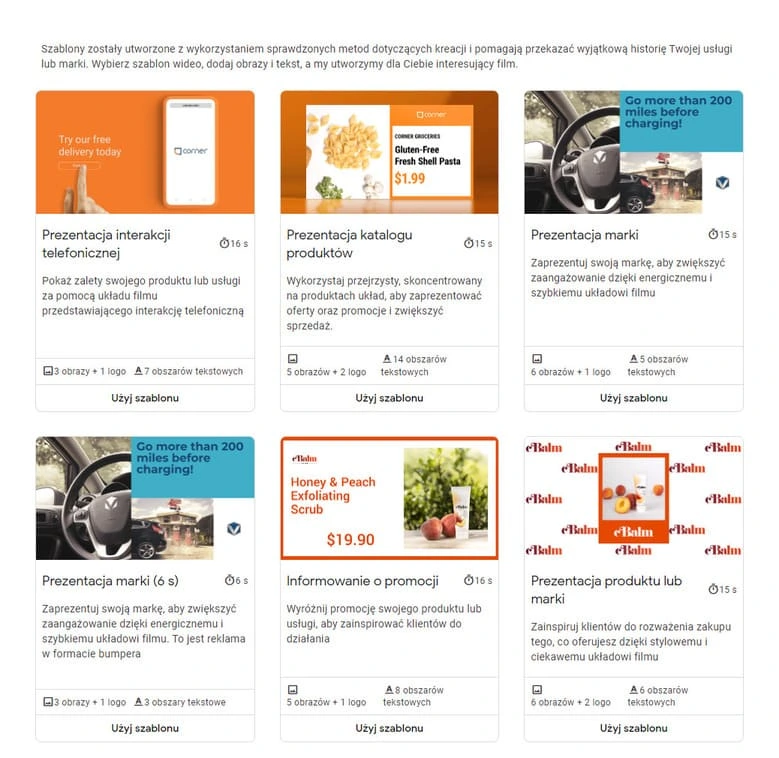 youtube video builder ustawienia