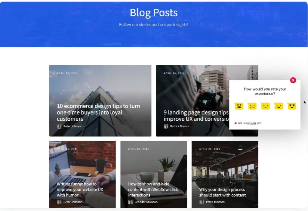 ankieta krotka feedback hotjar 