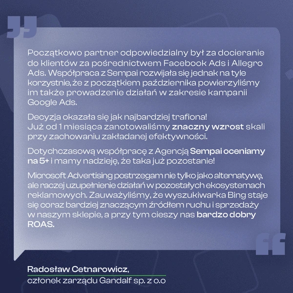 Ramka z cytatem - opinia Gandalf