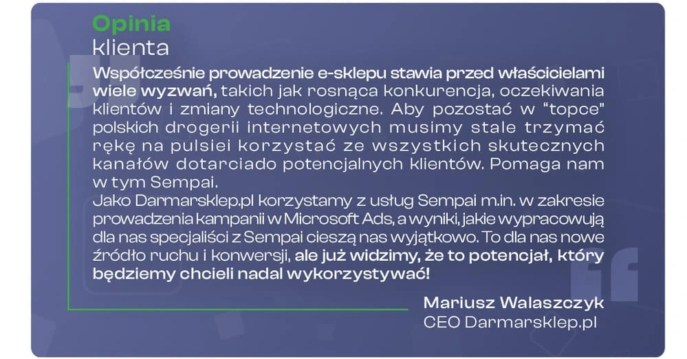Darmarsklep case study opinia klienta