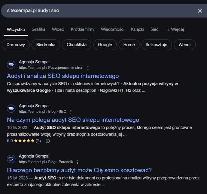 jak sprawdzić czy strona jest zaindeksowana