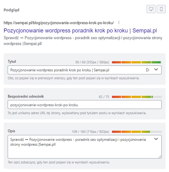 Pozycjonowanie WordPress: meta title i meta description