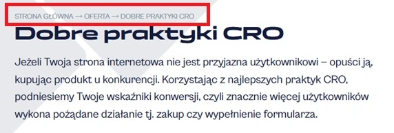 breadcrumbs przykład