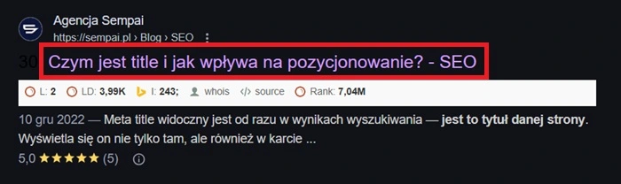 meta title co to jest