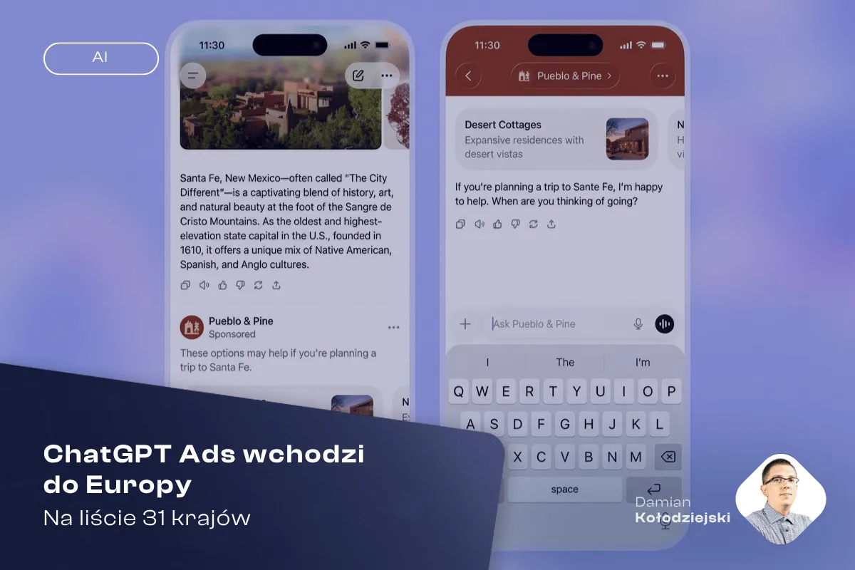 ChatGPT Ads wchodzi do Europy. 31 krajów na liście